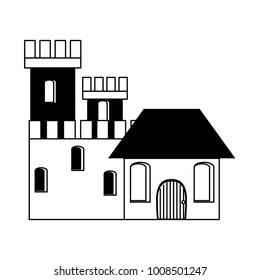Medieval castle icon