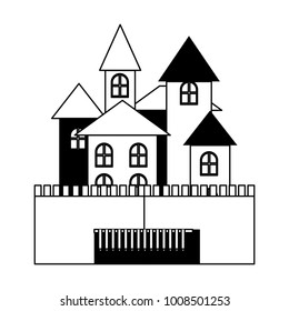 Medieval castle icon