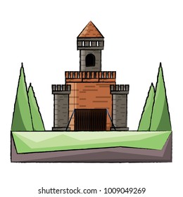 Medieval castle icon