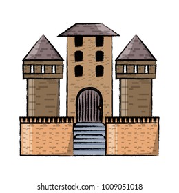 Medieval castle icon