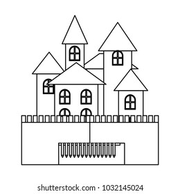 Medieval castle icon