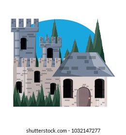 Medieval castle icon