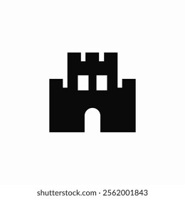 medieval castle icon sign vector