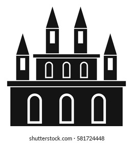 Medieval castle icon. Simple illustration of medieval castle vector icon for web