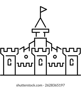 Medieval Castle Icon, Castle Tower Sign
