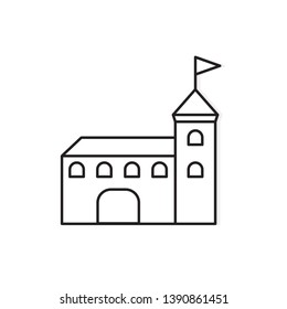 medieval castle icon- vector illustration