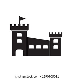medieval castle icon- vector illustration