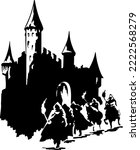 Medieval Castle Keep Vector Illustration
