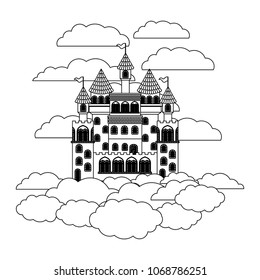 medieval castle on the sky