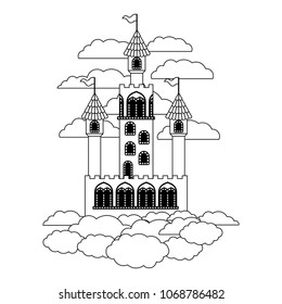 medieval castle on the sky
