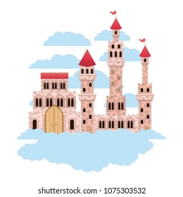 medieval castle on the sky