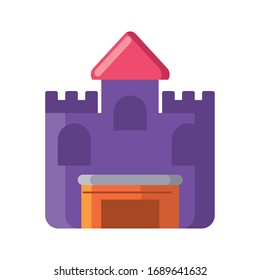 medieval castle on white background vector illustration design
