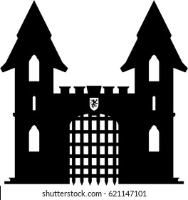 Medieval Castle in Silhouette