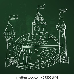 Medieval castle sketch