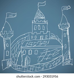 Medieval castle sketch