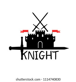 Medieval castle symbol