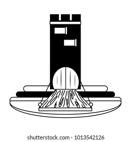 Medieval castle tower icon