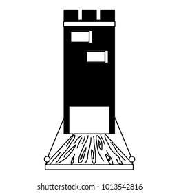 Medieval castle tower icon