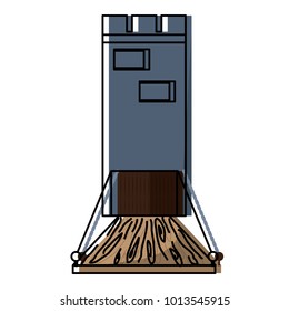 Medieval castle tower icon