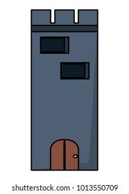 Medieval castle tower icon