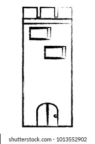 Medieval castle tower icon