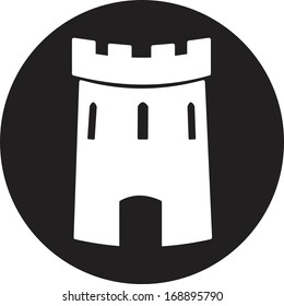 Medieval Castle Tower Vector Icon