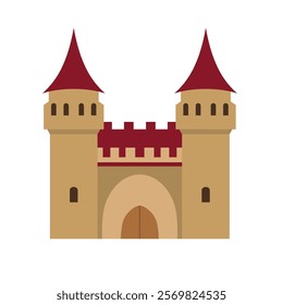 Medieval castle vector art, castle clip art, castles clipart, clip art castle, medieval and fairytale castle