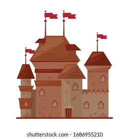 Medieval castle vector icon.Cartoon vector icon isolated on white background medieval castle.