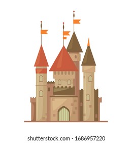 Medieval castle vector icon.Cartoon vector icon isolated on white background medieval castle.