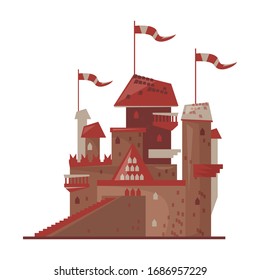 Medieval castle vector icon.Cartoon vector icon isolated on white background medieval castle.