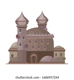 Medieval castle vector icon.Cartoon vector icon isolated on white background medieval castle.