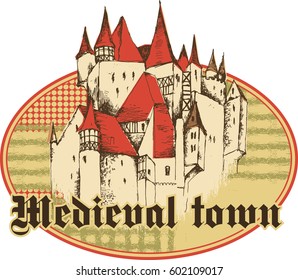 Medieval castle. Vector illustration