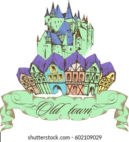 Medieval castle. Vector illustration