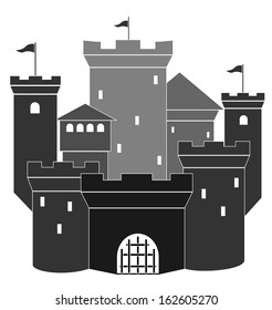 Medieval Castle Vector Illustration 5 Stock Vector (Royalty Free ...