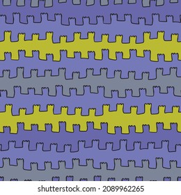 A medieval castle walls seamless vector pattern