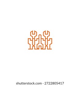 Castillo medieval y llave idea de logotipo.