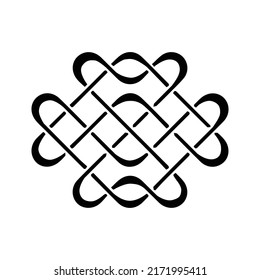 Medieval Celtic knot, vector icon
