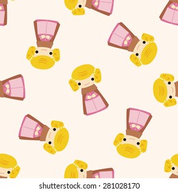 Medieval character cartoon , cartoon seamless pattern background