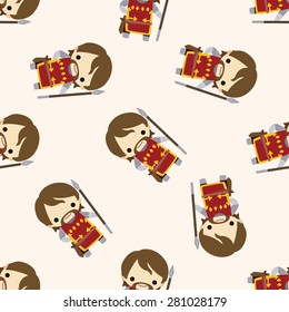 Medieval character cartoon , cartoon seamless pattern background