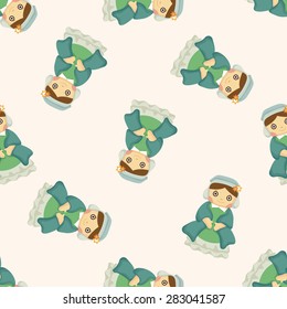 Medieval character cartoon ,seamless pattern