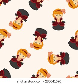 Medieval character cartoon ,seamless pattern