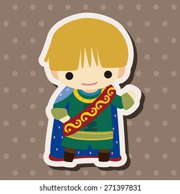 Medieval character cartoon theme elements