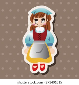 Medieval character cartoon theme elements