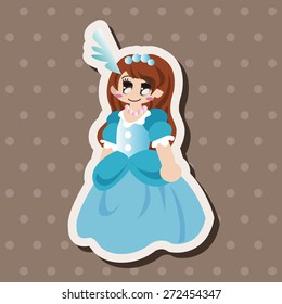 Medieval character cartoon theme elements