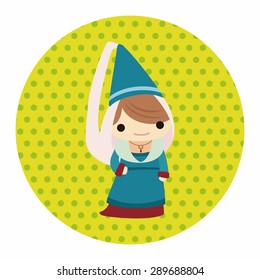 Medieval character cartoon theme elements