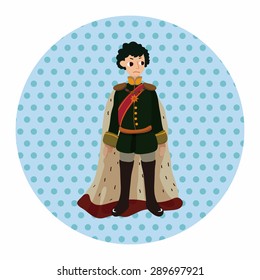 Medieval character cartoon theme elements