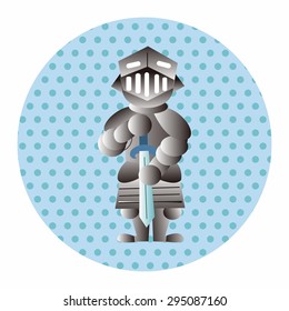 Medieval character cartoon theme elements