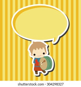 Medieval character cartoon theme elements