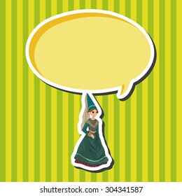 Medieval character cartoon theme elements