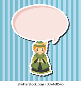 Medieval character cartoon theme elements